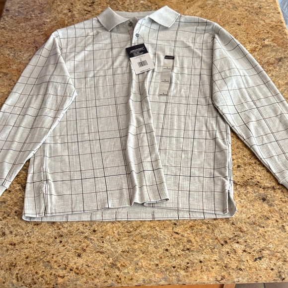 Architect Oatmeal Heather Windowpane Polo - Picture 1 of 2